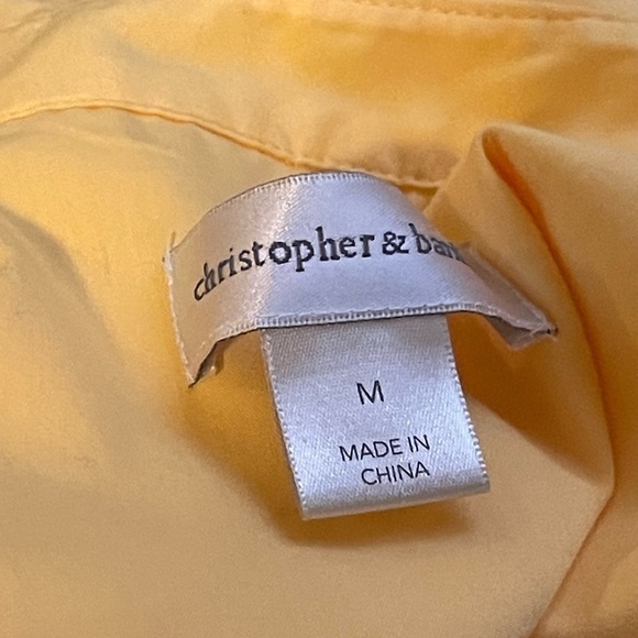 Christopher & Banks Yellow Button Blouse Size Medium - Picture 14 of 14